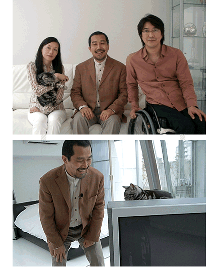 渡辺篤史さんと家族の写真